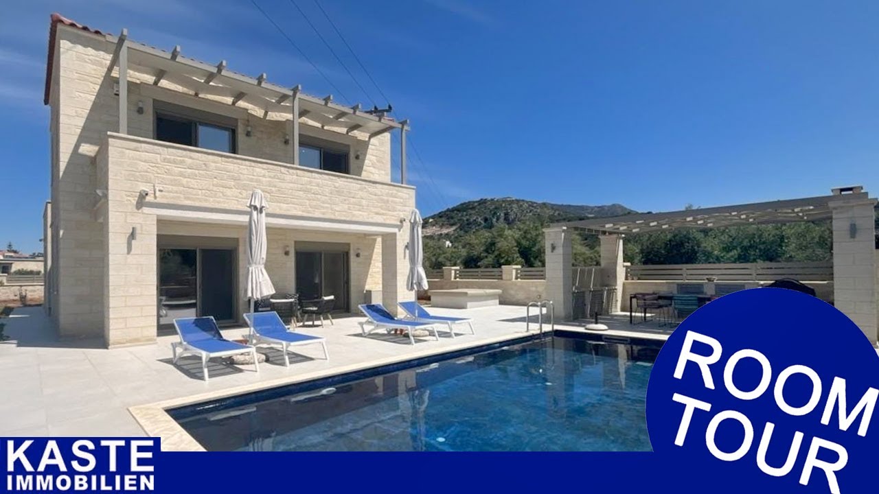 Achtung: Diese Villa auf Kreta macht süchtig! 😍 (mit Pool & BBQ) | room tour - Kaste Immobilien