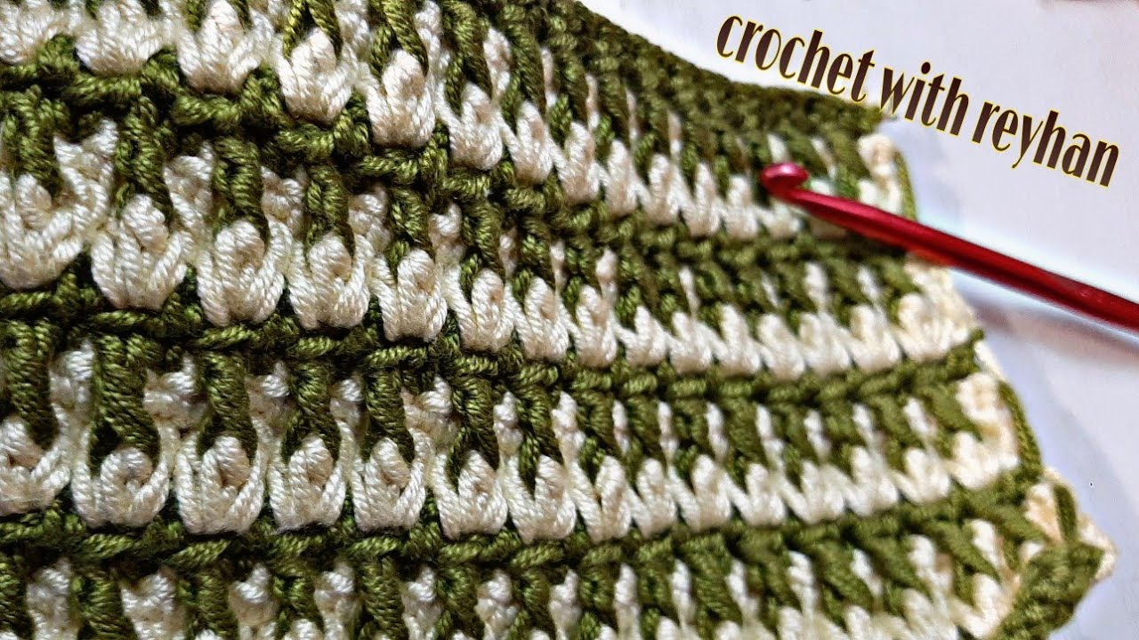آموزش قلاب بافی مدل غنچه واژگون، easy crochet for beginners, crochet blanket for baby