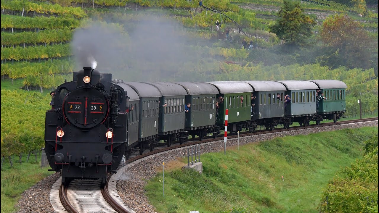 ÖGEG Sonderzug mit der ÖBB 77.28,  ÖGEG 657 2770 und ÖBB 1141 21 In die Wachau am 12. 10. 2025