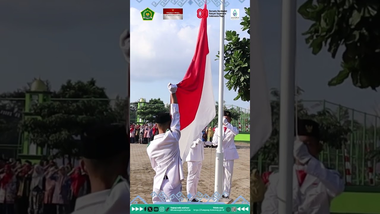 Khidmat, Upacara HUT RI ke-80 Kemenag Kota Bandar Lampung di MTsN 2 Bandar Lampung