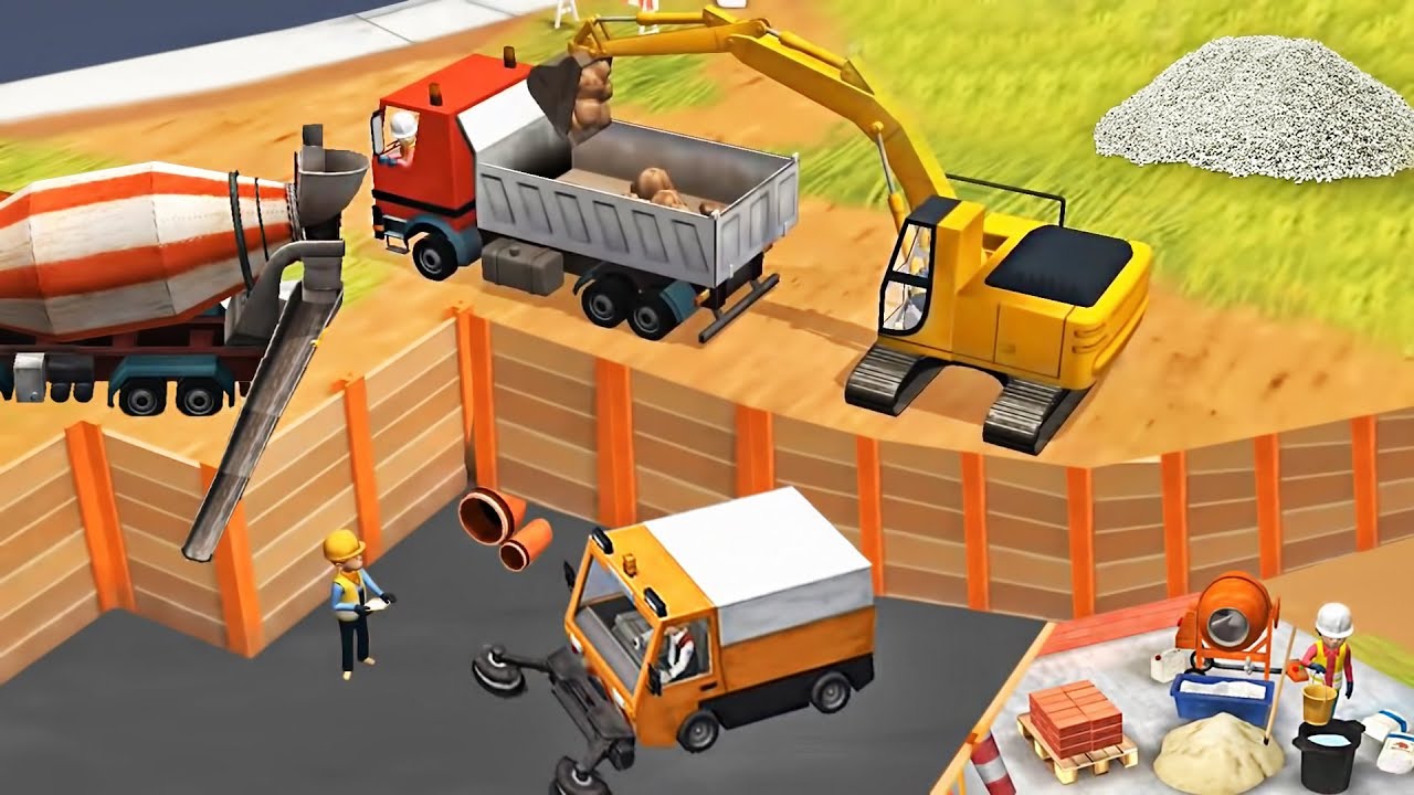 Little Builders Cranes, - Fun Construction Games