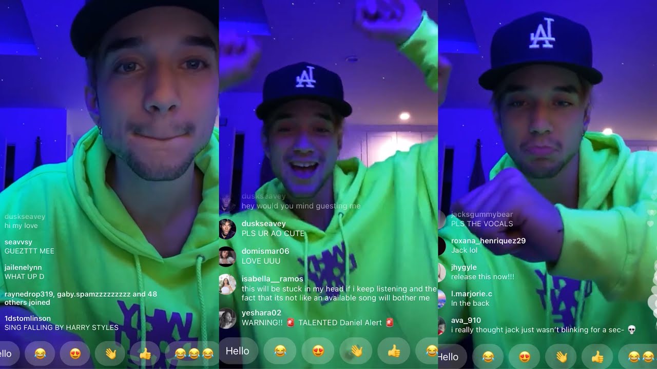 DANIEL SEAVEY FULL INSTAGRAM LIVE 30/1/21 (SHOWING US A SONG HES WORKING ON)