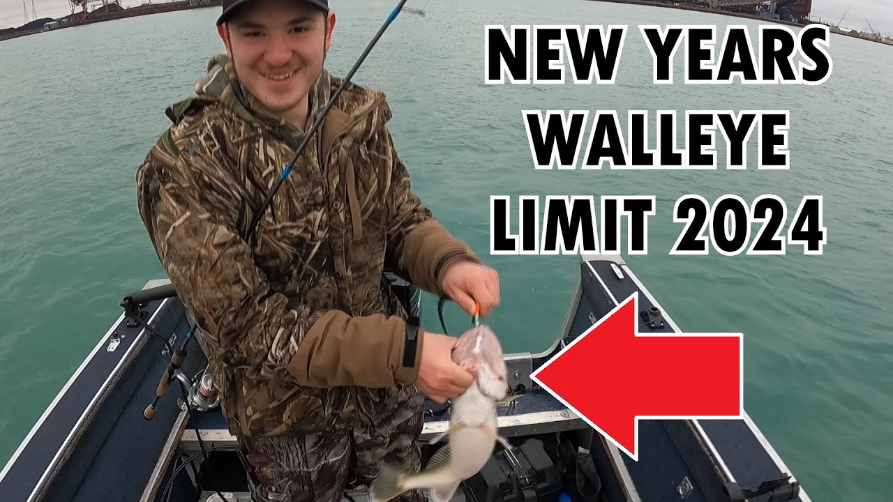 DETROIT RIVER WALLEYE FISHING NEW YEARS 2024 (2 MAN LIMIT 2 HOURS)