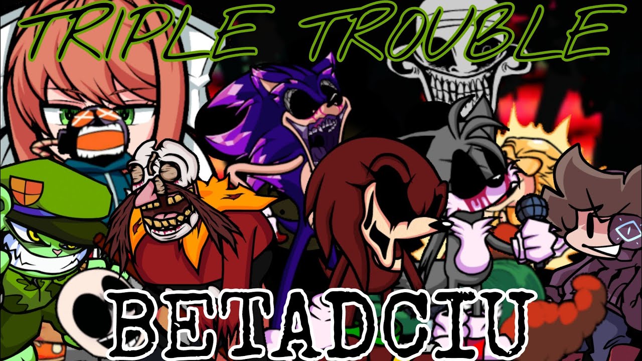 Friday Night Funkin' - Triple Trouble, BETADCIU (But Every Turn A Different Cover Is Used)