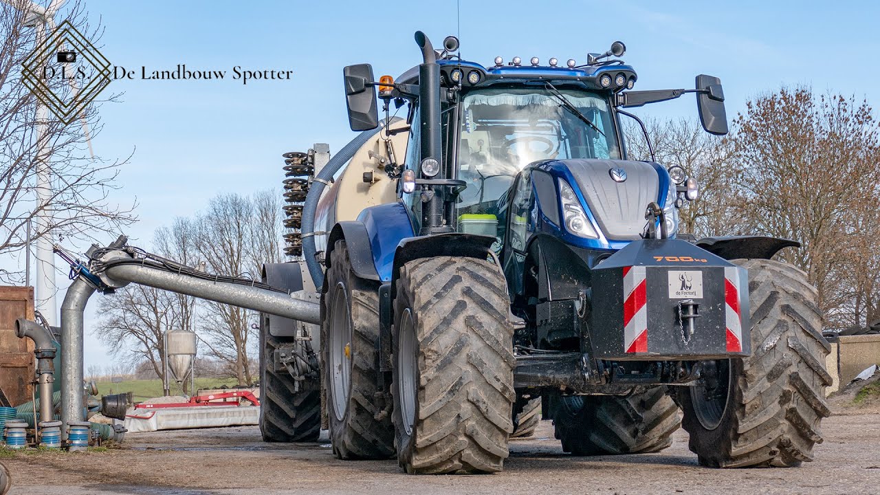 Slurry injection | New Holland Blue Power T7.230 + Kaweco | Rozeboom