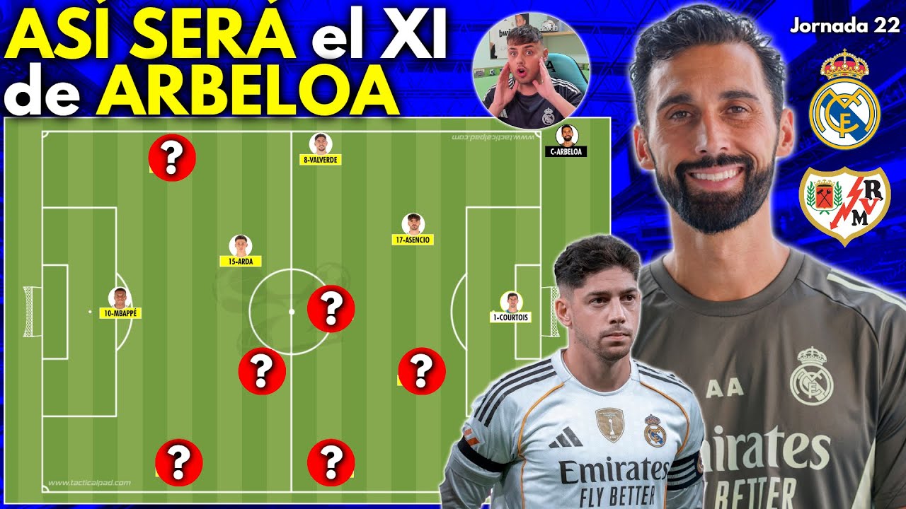 ¡ASÍ SERÁ la ALINEACIÓN de ARBELOA en el REAL MADRID vs RAYO VALLECANO!
