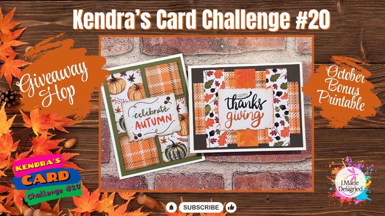 #KendrasCardChallenge20 Featuring October 2025 Bonus Printable