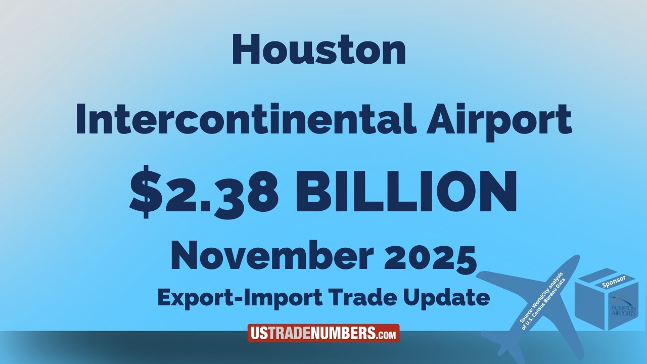 November 2025 Houston Intercontinental Airport Export Import Trade Data Overview