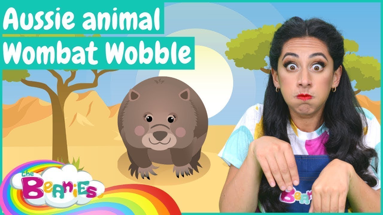 Wobble Wombat | Aussie Animal Song | Kid's dance Video