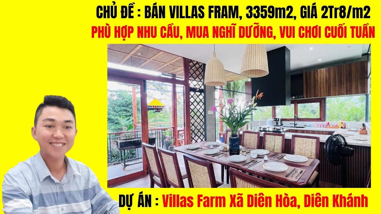 Bán Villas Fram Xã Diên Hòa Diên Khánh - 3359m2 Giá 2tr/8m2