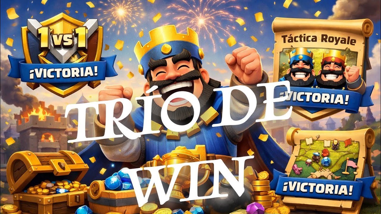 Trío 🔴 de victoria 🥺 jugando 10000 🏆 y más en #clashroyale 