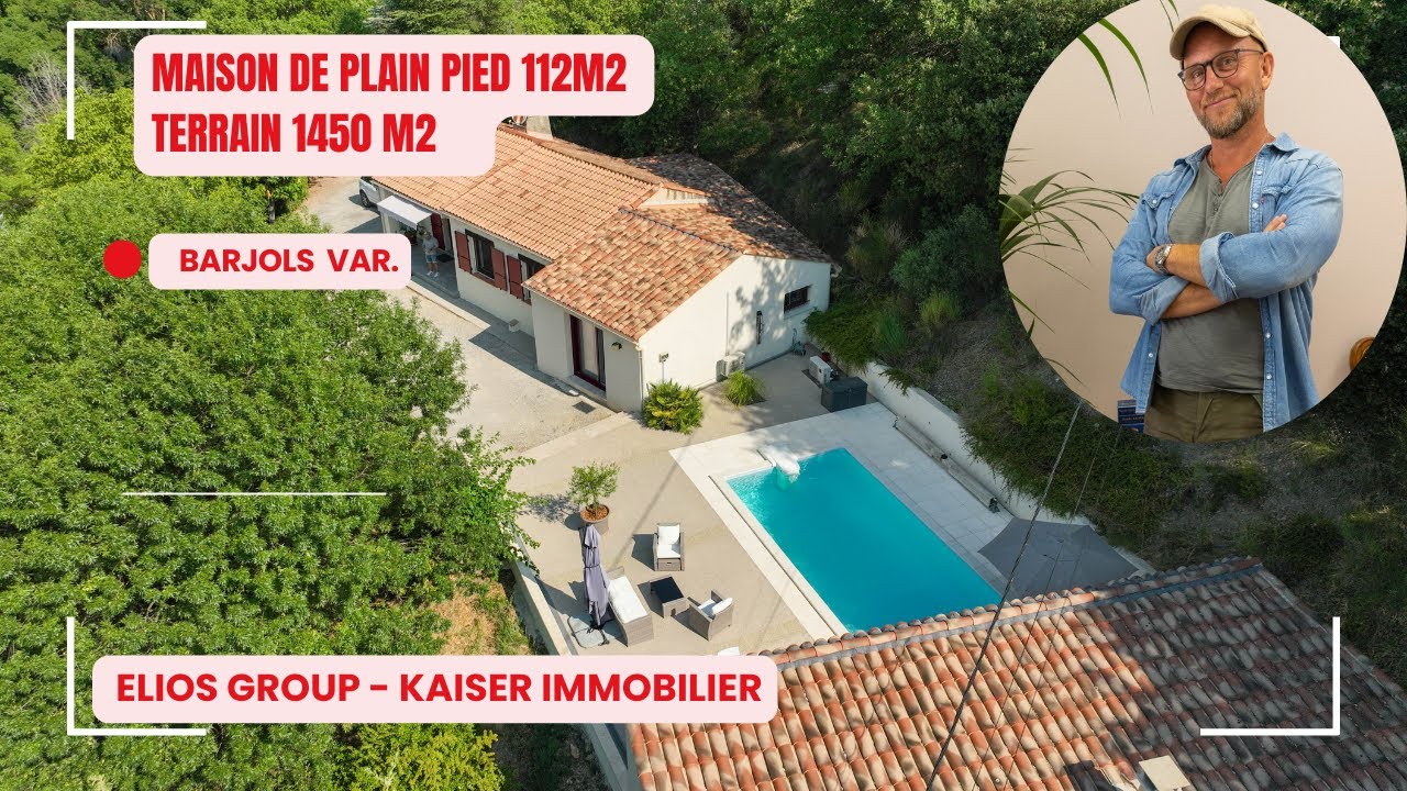 Maison de plain pied entièrement rénovée à Barjols !