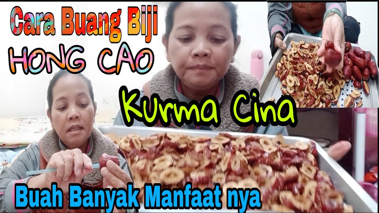 Cara Buang Biji Buah Hong Cao / Kurma Cina, Menggunakan Alat Seadanya
