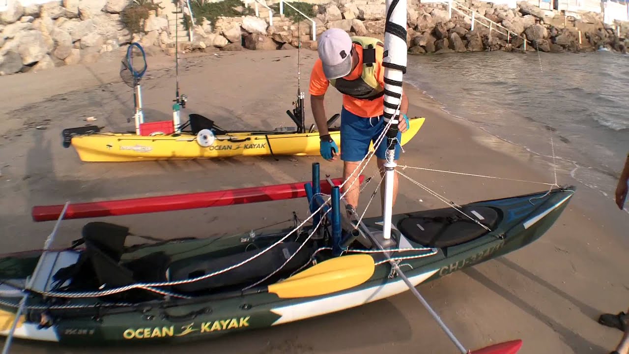 primera prueba kayak a vela