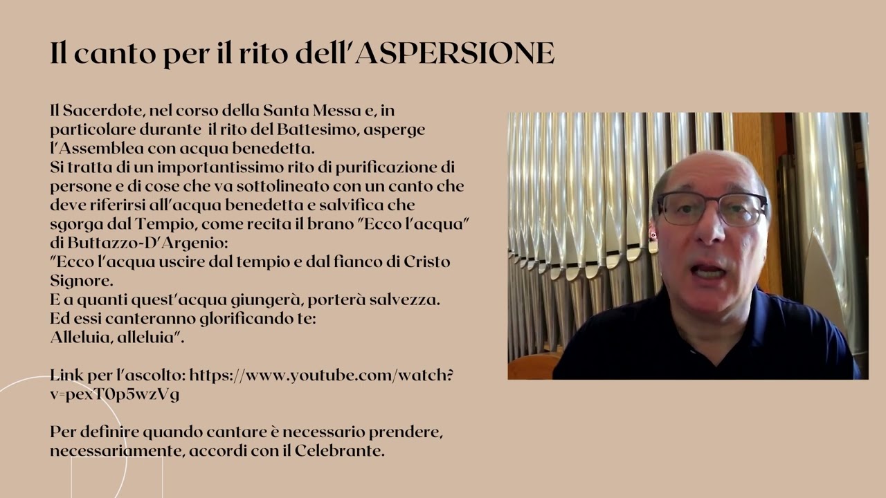 SCEGLIERE I CANTI PER LA MESSA 6 COMUNIONE, RINGRAZIAMENTO, ASPERSIONE