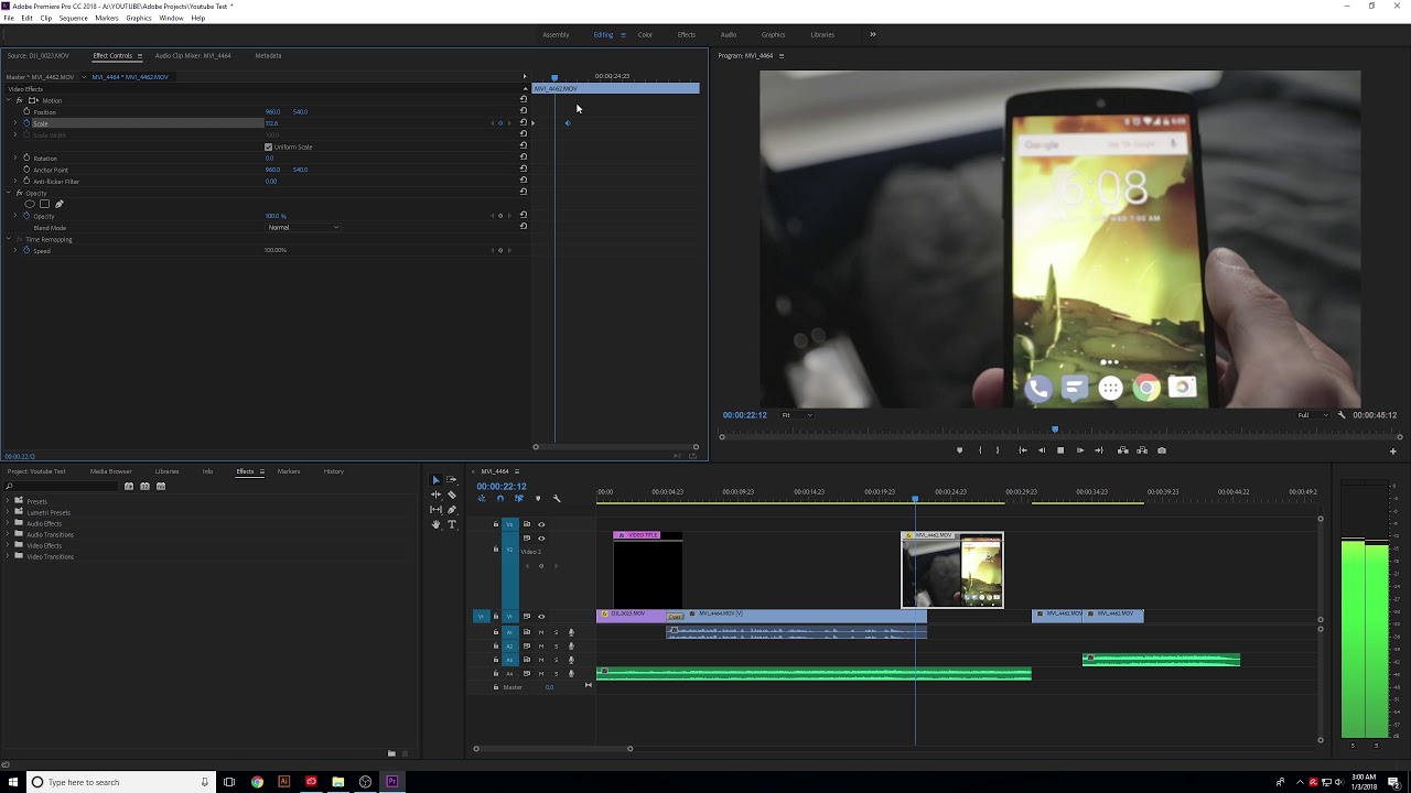 Premiere Pro For Complete Beginners - 9 - Effects Tab, Creating Keyframes