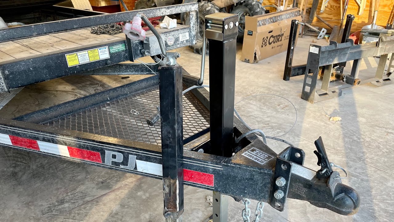 Replacing a welded trailer jack on PJ tilt deck - Can't believe what I discovered