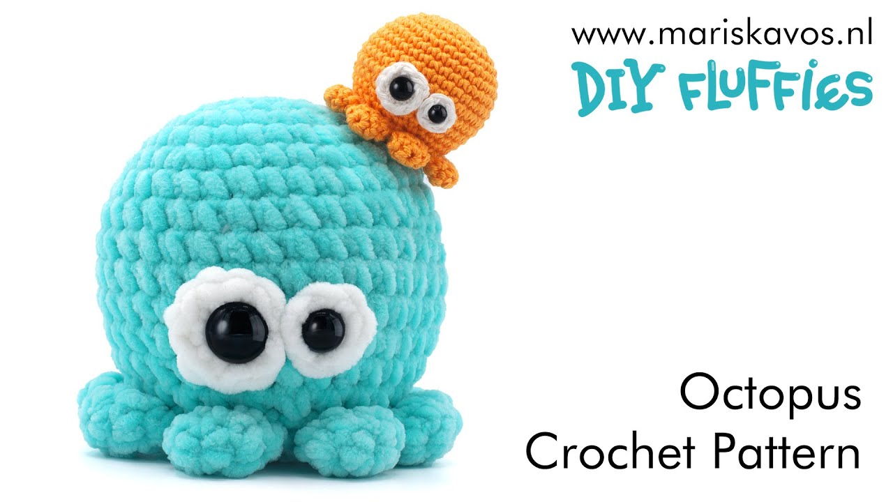 Free NO SEW Octopus crochet pattern tutorial for beginners - How to crochet an Amigurumi English
