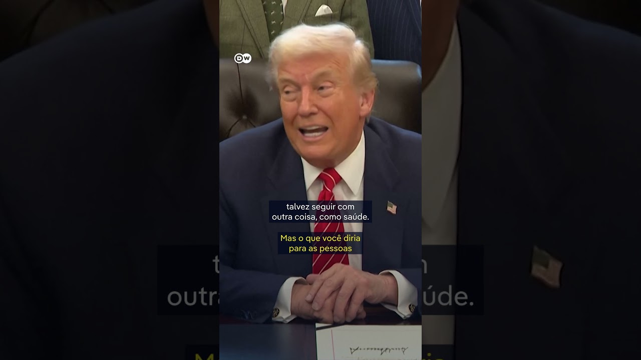 Trump insulta rep&oacute;rter ap&oacute;s pergunta sobre Epstein e diz que n&atilde;o leu arquivos - #shorts