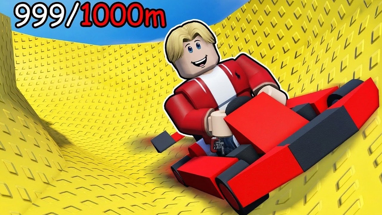 Når MAX HASTIGHET i Roblox Åka Vagn Nerför en Rutschkana..