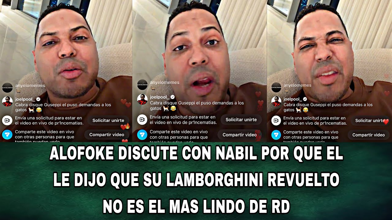 ALOFOKE DISCUTE CON NABIL POR QUE EL LE DIJO QUE SU LAMBORGHINI REVUELTO NO ES EL MAS LINDO DE RD 