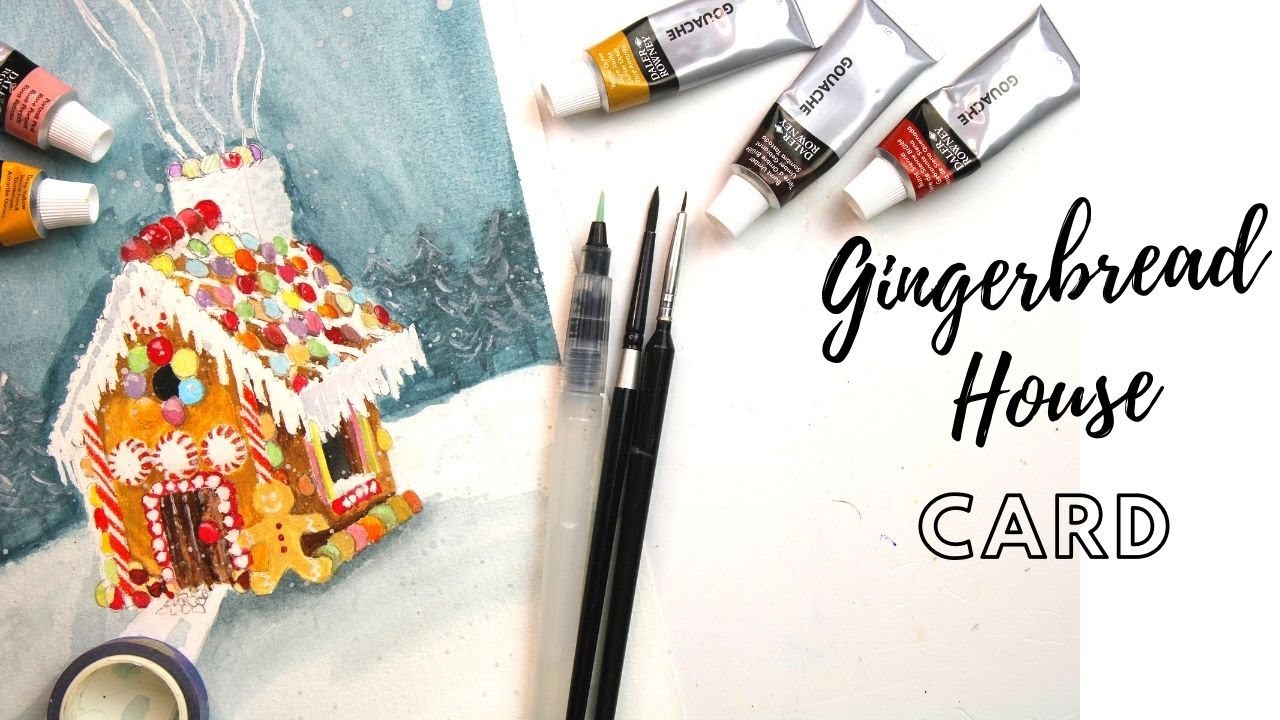 Painting a Gingerbread House with Daler Rowney Gouache Paint