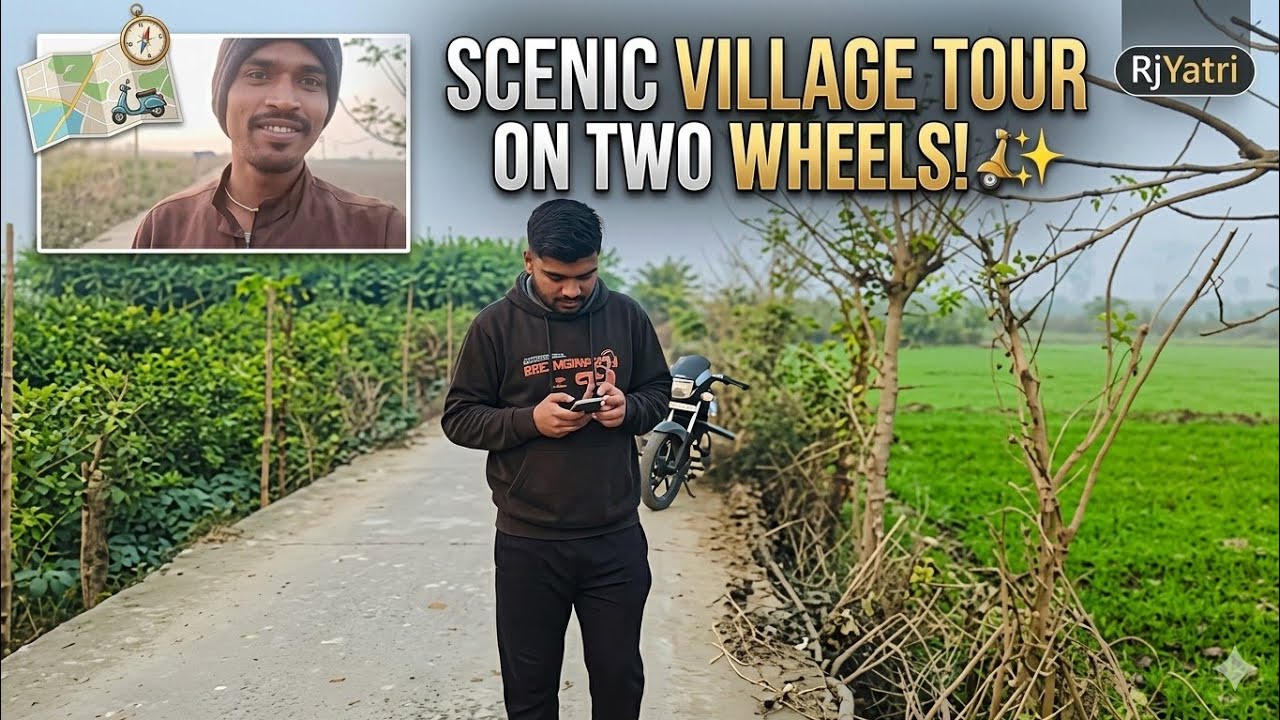 A Scenic Village Tour on Two Wheels! 🛵✨