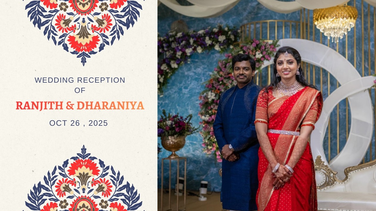 RANJITH & DHARANIYA RECEPTION MONTAGE VIDEO #4k #weddingphotography #reception