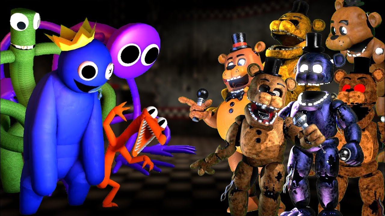 RAINBOW FRIENDS vs ALL FIVE NIGHTS AT FREDDY'S 🎶 FNF Friends To Your End but FNAF Characters Sing It