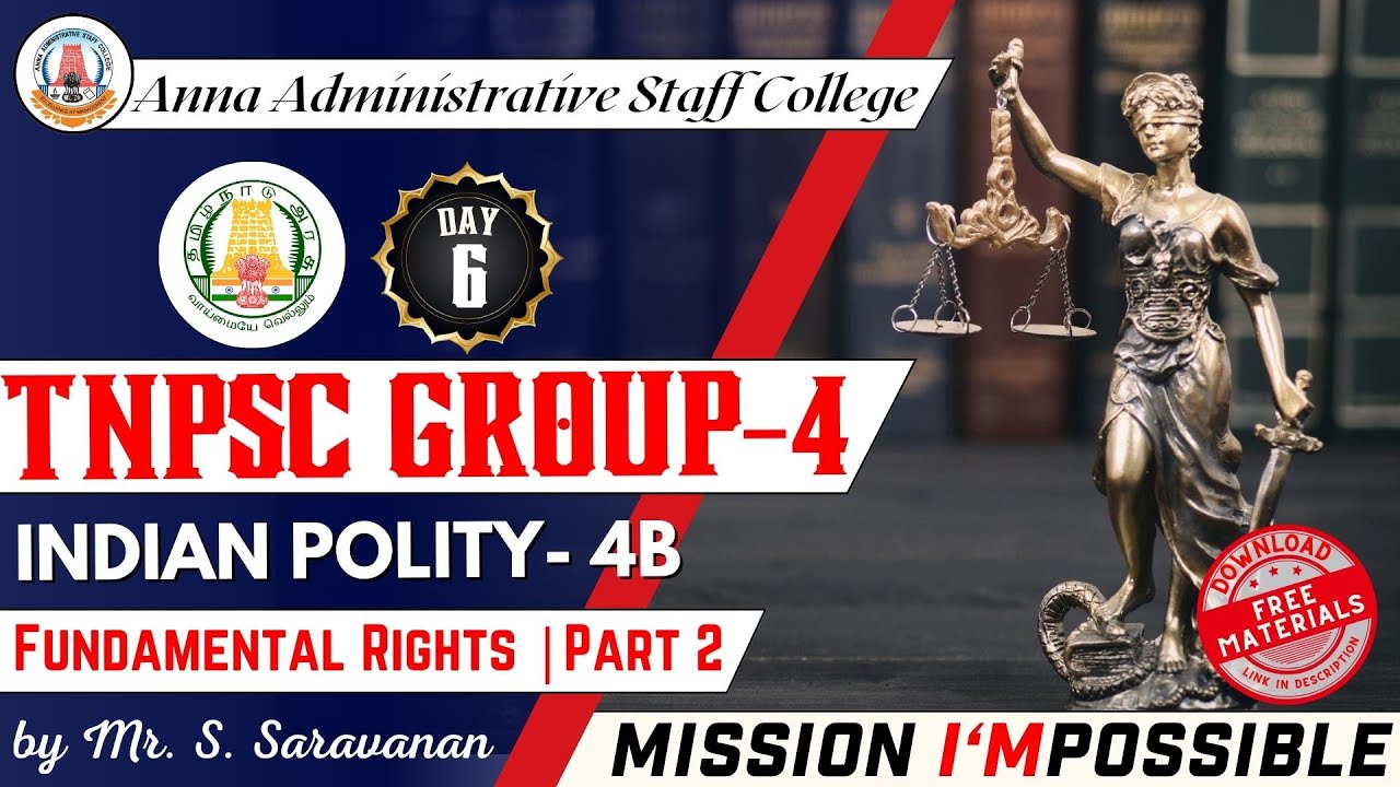 MISSION I'MPOSSIBLE | Day 6 | Fundamental Rights | Part - 2 | Indian Polity - 4B | Mr. S. Saravanan