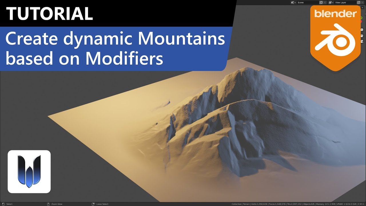 Blender tutorial: Create dynamic Mountains based on Modifiers