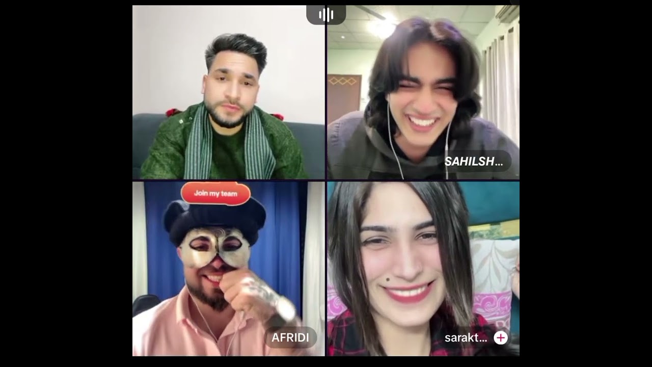 waliullah very funny tik tok live with Jerry and sahill #sara