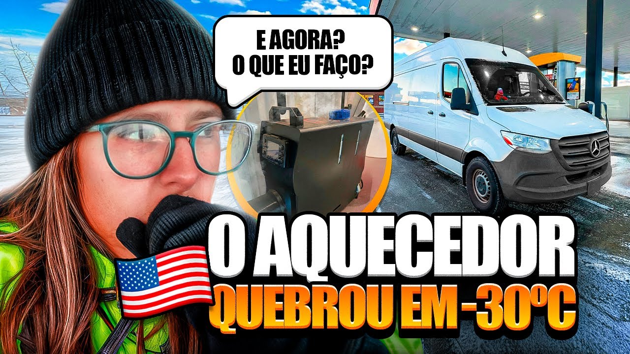 Aquecedor quebrou em -30•C 🇺🇸 Muito frio 🥶