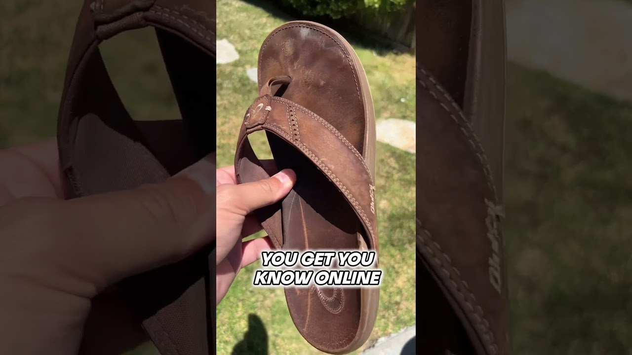 OLUKAI Nui Men's Beach Sandals, Full Grain Leather Flip-Flop Slides (Full Review) 