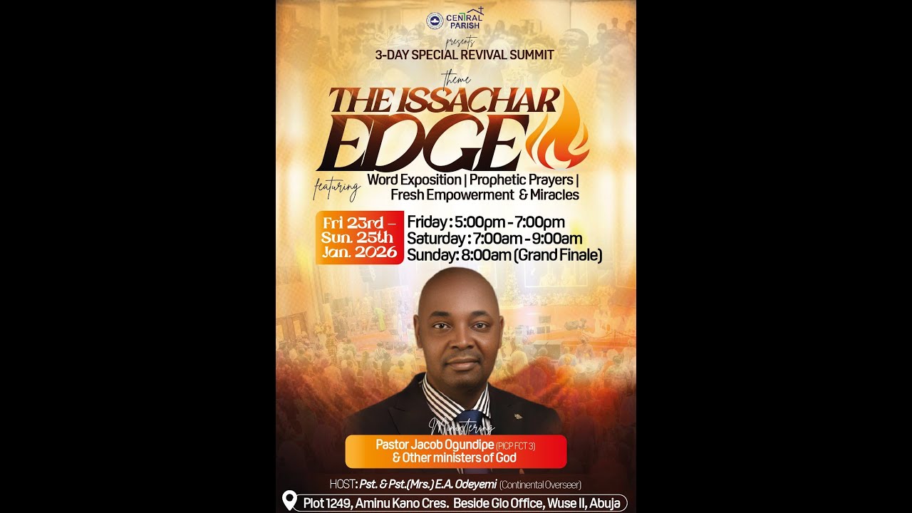 RCCG THE ISSACHAR EDGE// DAY2 // 24-01-2026 // PASTOR JACOB OGUNDIPE