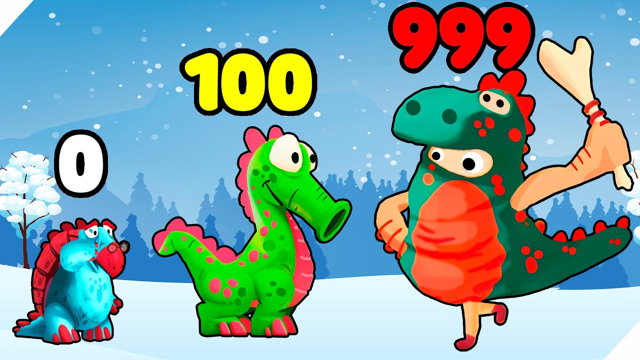 🌞ЭВОЛЮЦИЯ ДИНОЗАВРОВ  ЗИМА НАСТУПИЛА В ИГРЕ! Dino Bash