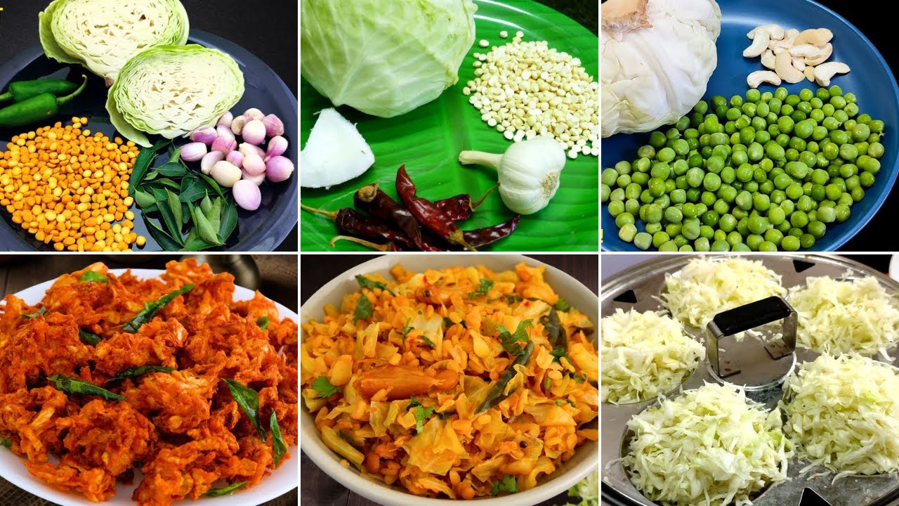 6 வகை முட்டைக்கோசு ரெசிபி ஐடியாஸ்! Side dish Recipes in Tamil | Cabbage Recipes | Tamil Food Corner