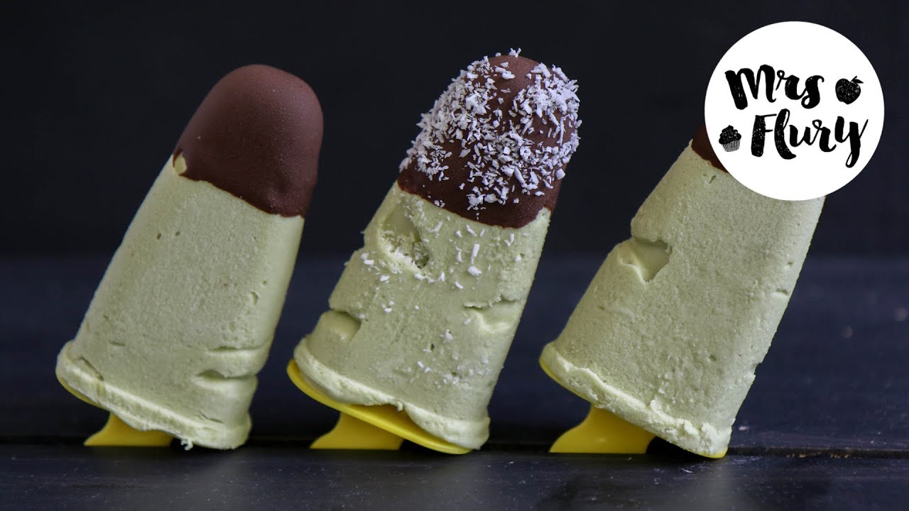 Avocado Kokos Eis am Stiel