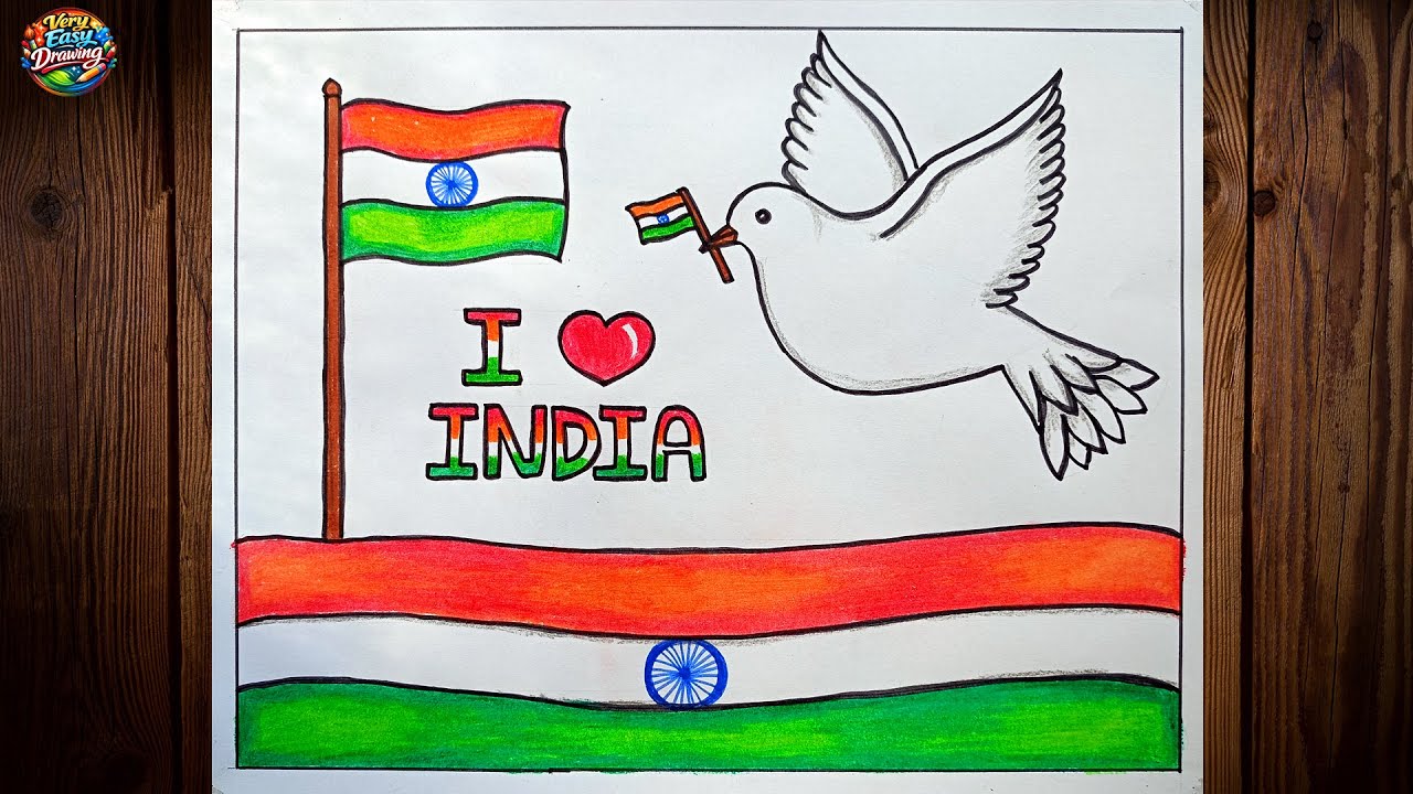 Republic Day Drawing Easy | How To Draw Republic Day Easy | Happy Republic Day | Very Easy Drawing