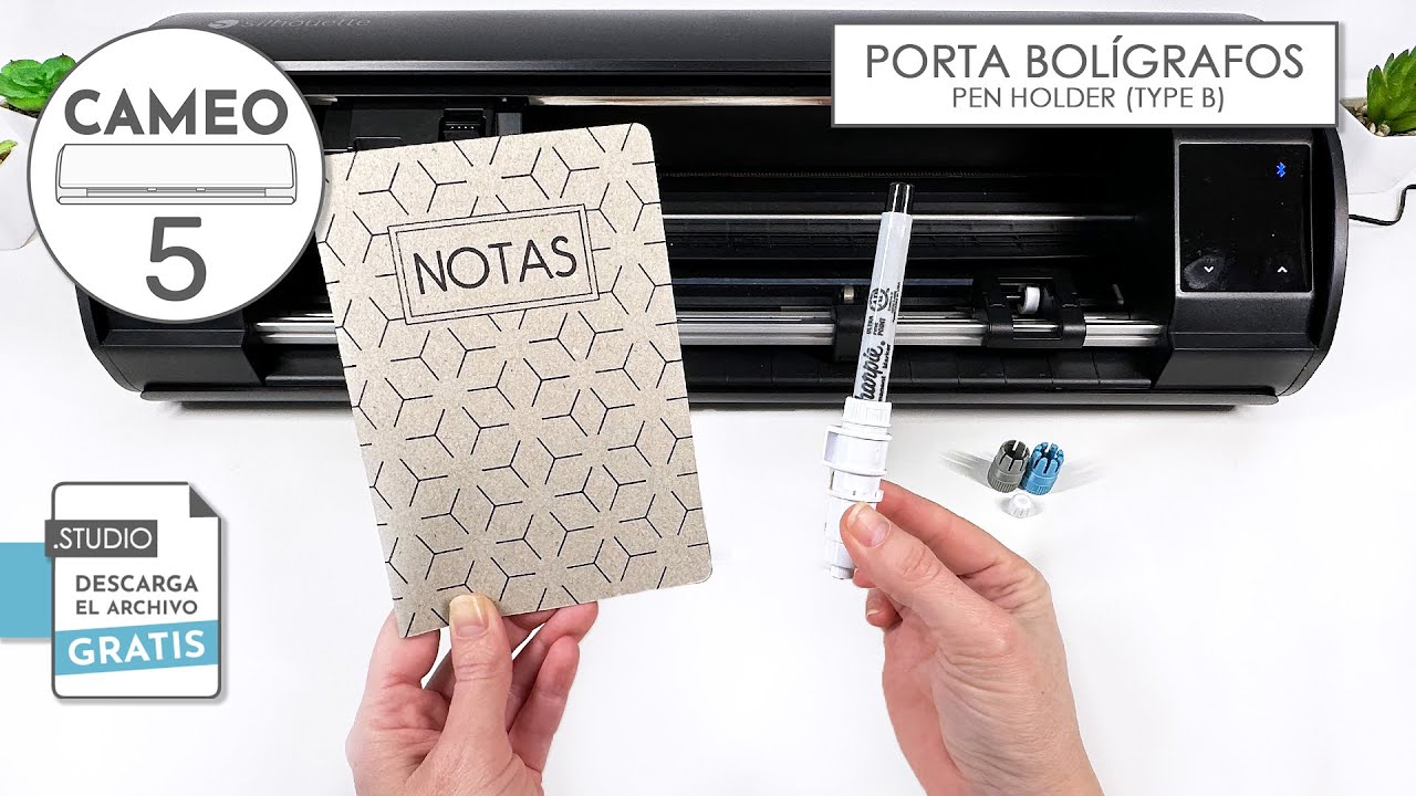 Cómo usar el portabolígrafos en Silhouette Cameo 5 + archivo gratis