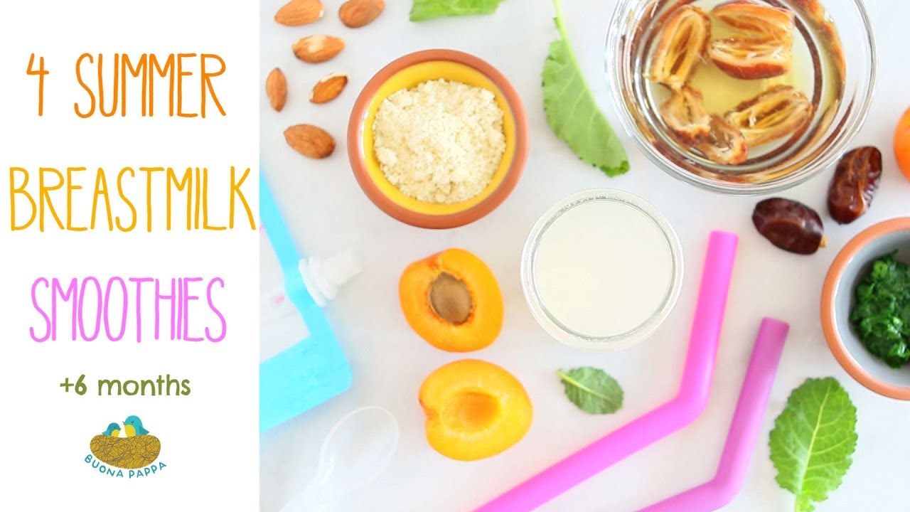 Breastmilk smoothies baby food recipe +6M