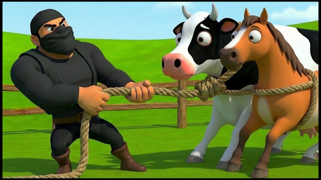 OMG! Thief in the Farm! 😱 Every Animal is Gone! 🐎🐄 Police Officer Saves the Day 👮‍♂️