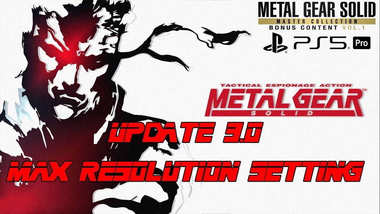 Metal Gear Solid Master Collection Update 3.0 |  PS5 Pro Gameplay Full Game  MAX RESOLUTION MODE