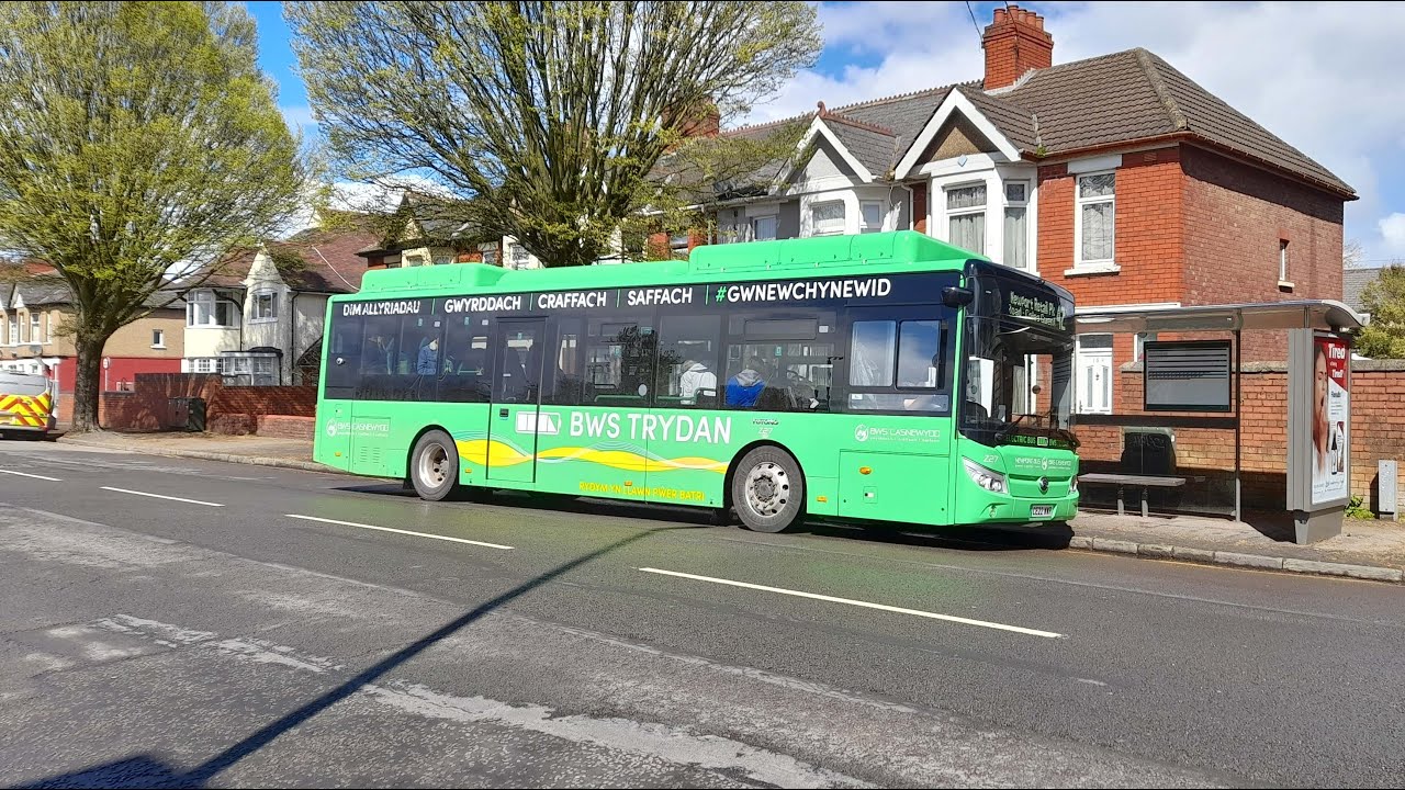 Buses In Newport/Casnewydd, South Wales, April 2023.