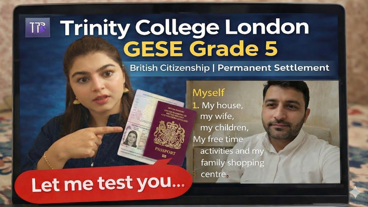 B1 English Test (GESE Grade 5) | SELT British Citizenship| Trinity College London ILR UK