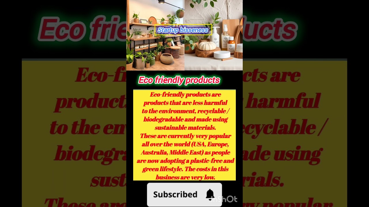 eco friendly products! business startup idea #businessidea