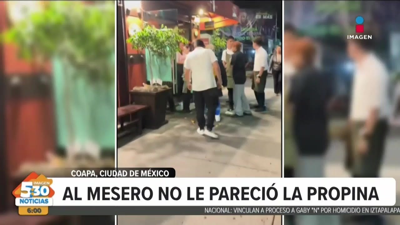 Mesero agrede a comensal por no recibir la propina que quería en Coapa | Imagen Noticias 5:30
