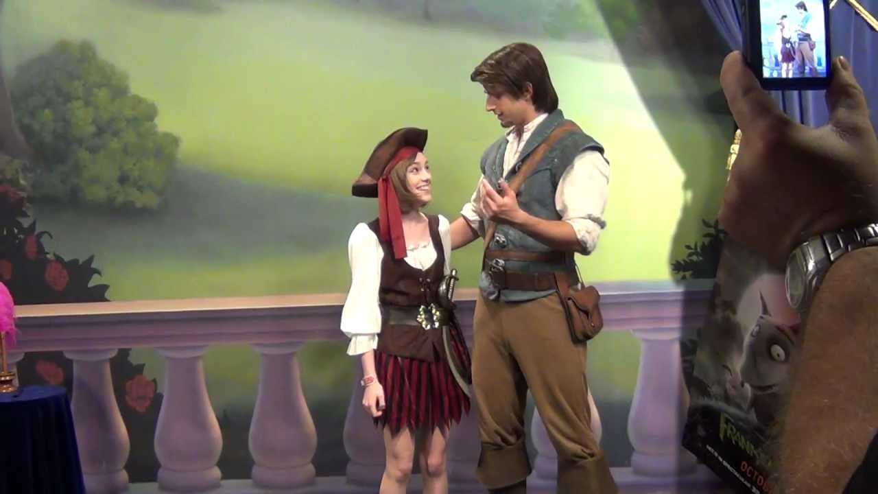 Meeting Flynn Rider at Disneyworld