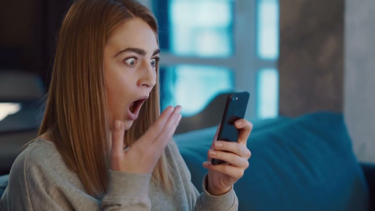 Surprised young woman  | HD Stock Footage | Free Download