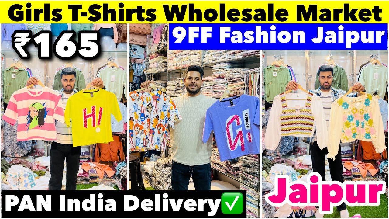 T-Shirt ₹165 | Girlswear Wholesale Market Jaipur | Top, One Piece, TShirt etc | 9FF Fashion Jaipur